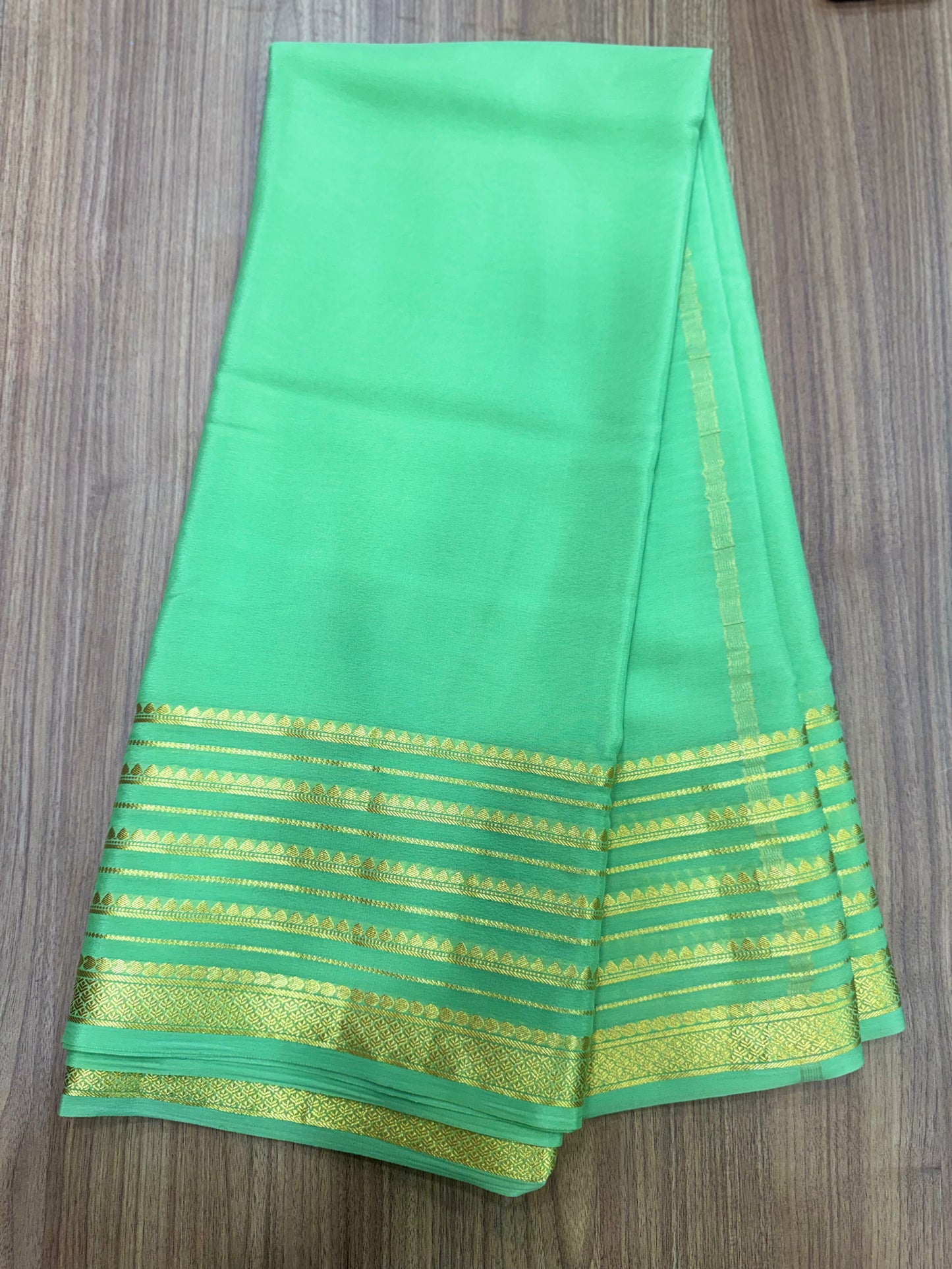 Pure Mysore crepe silk saree