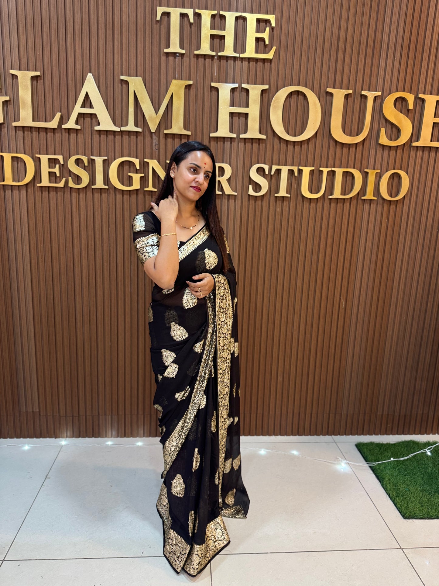 Black Georgette Saree GS-1