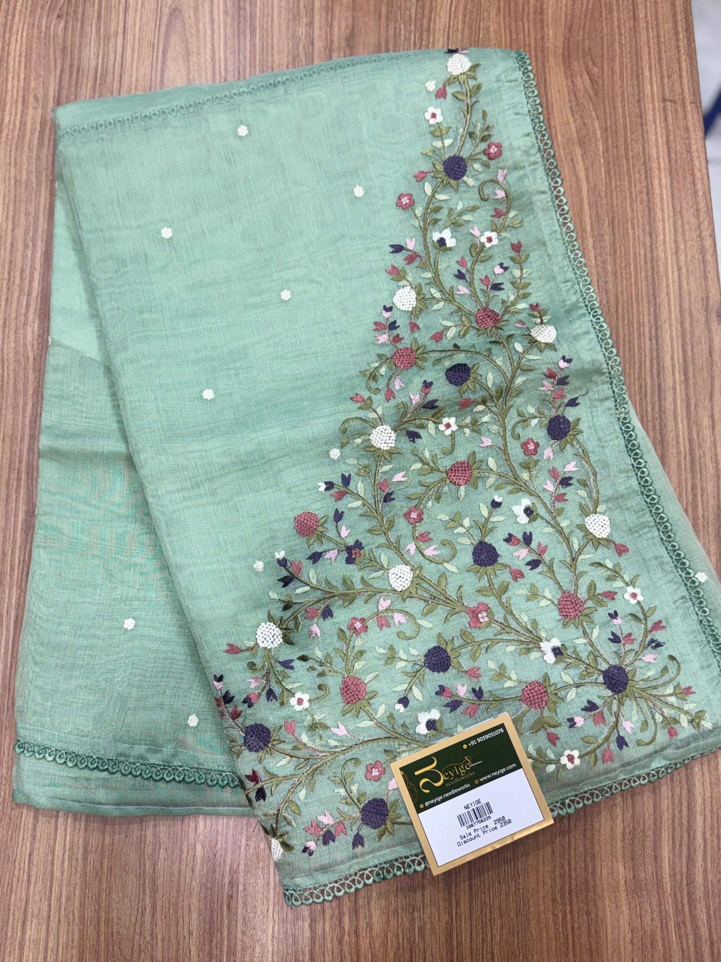 TISSUE LINEN SAREE  TN-1