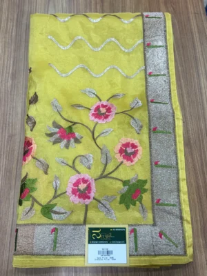 pure tissue silk saree pink colour