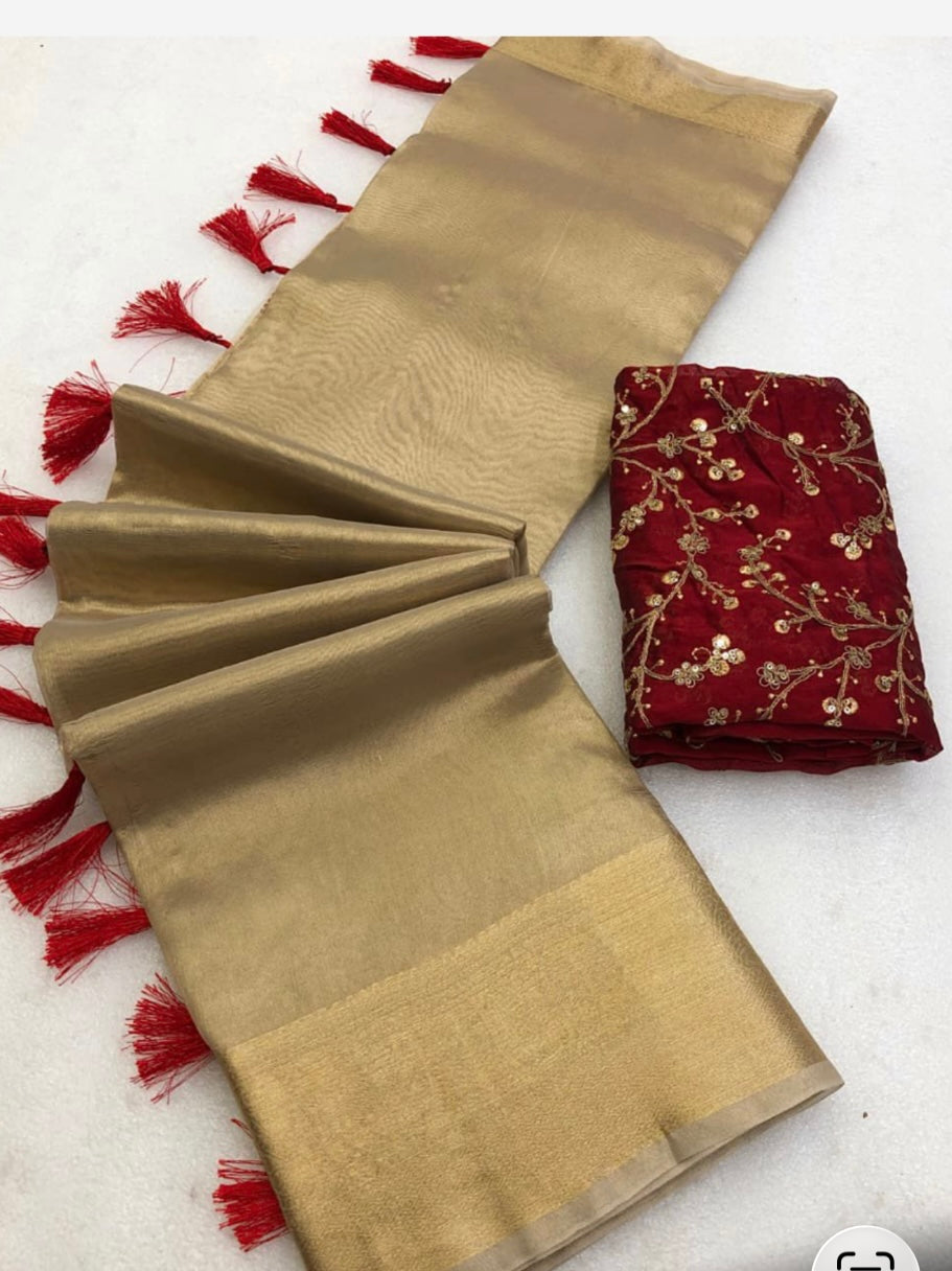 tissue silk saree tissue silk saree