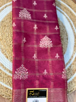 cotton silk saree ash blue