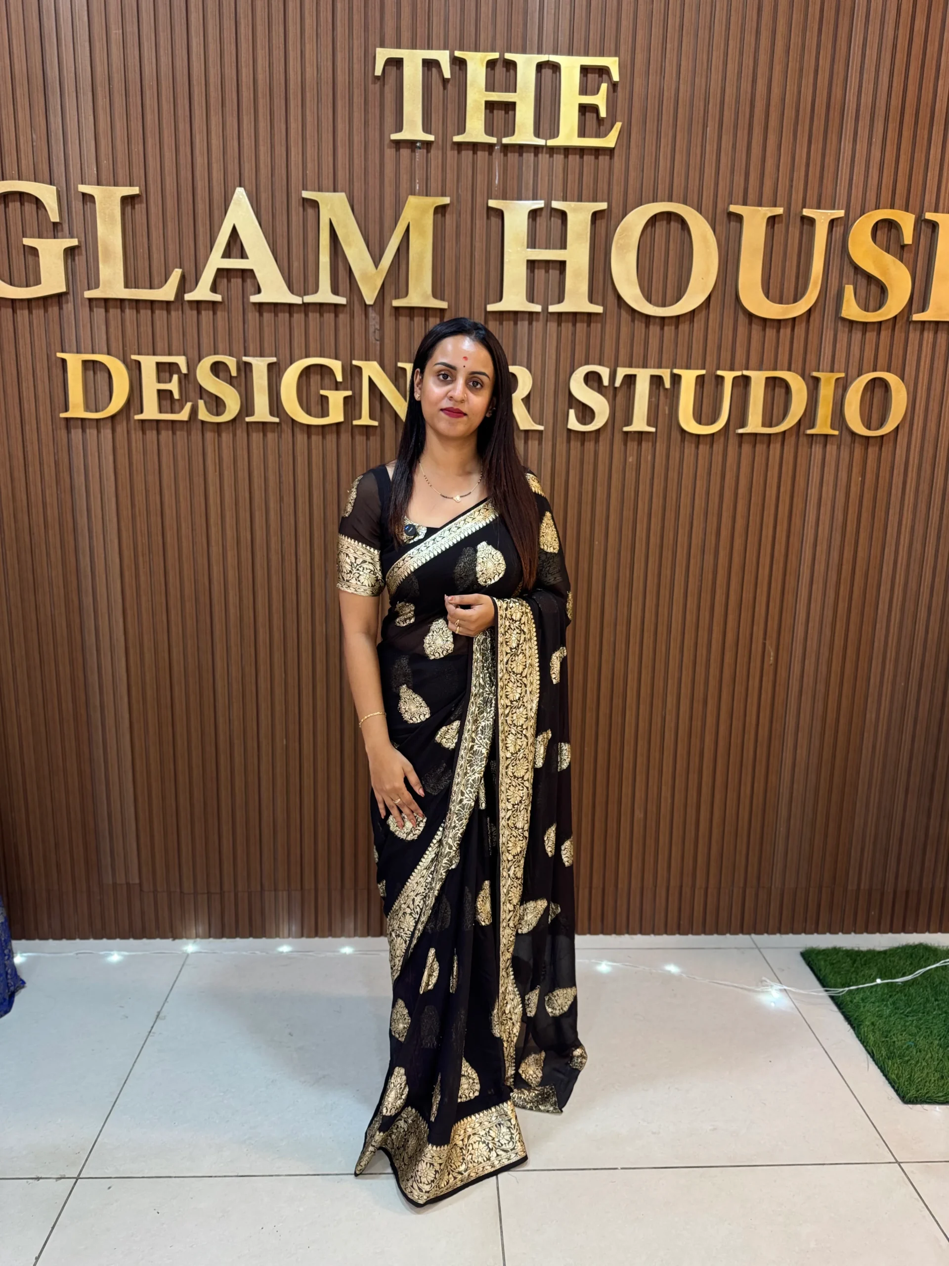 black georgette saree gs 1 black georgette saree gs 1